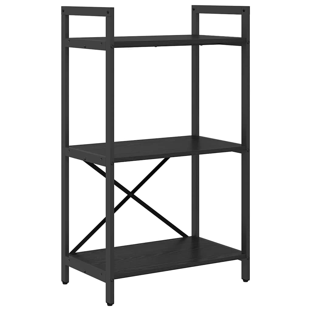 Étagère 3 niveaux 56 x 34 x 96 cm Bois d'ingénierie Chêne noir - XIOS