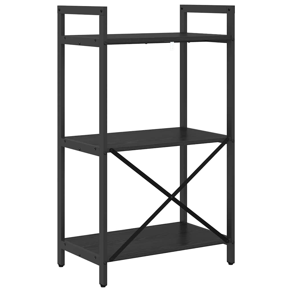 Étagère 3 niveaux 56 x 34 x 96 cm Bois d'ingénierie Chêne noir - XIOS