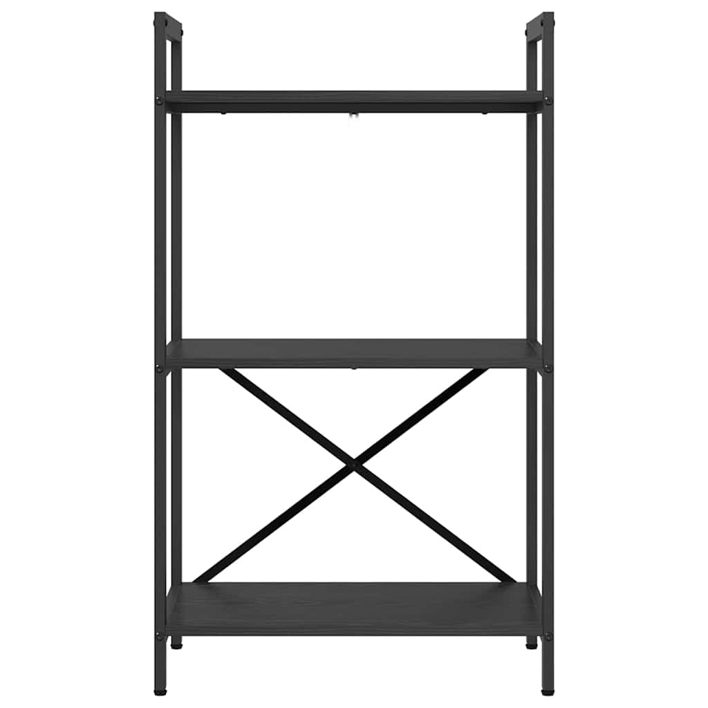 Étagère 3 niveaux 56 x 34 x 96 cm Bois d'ingénierie Chêne noir - XIOS