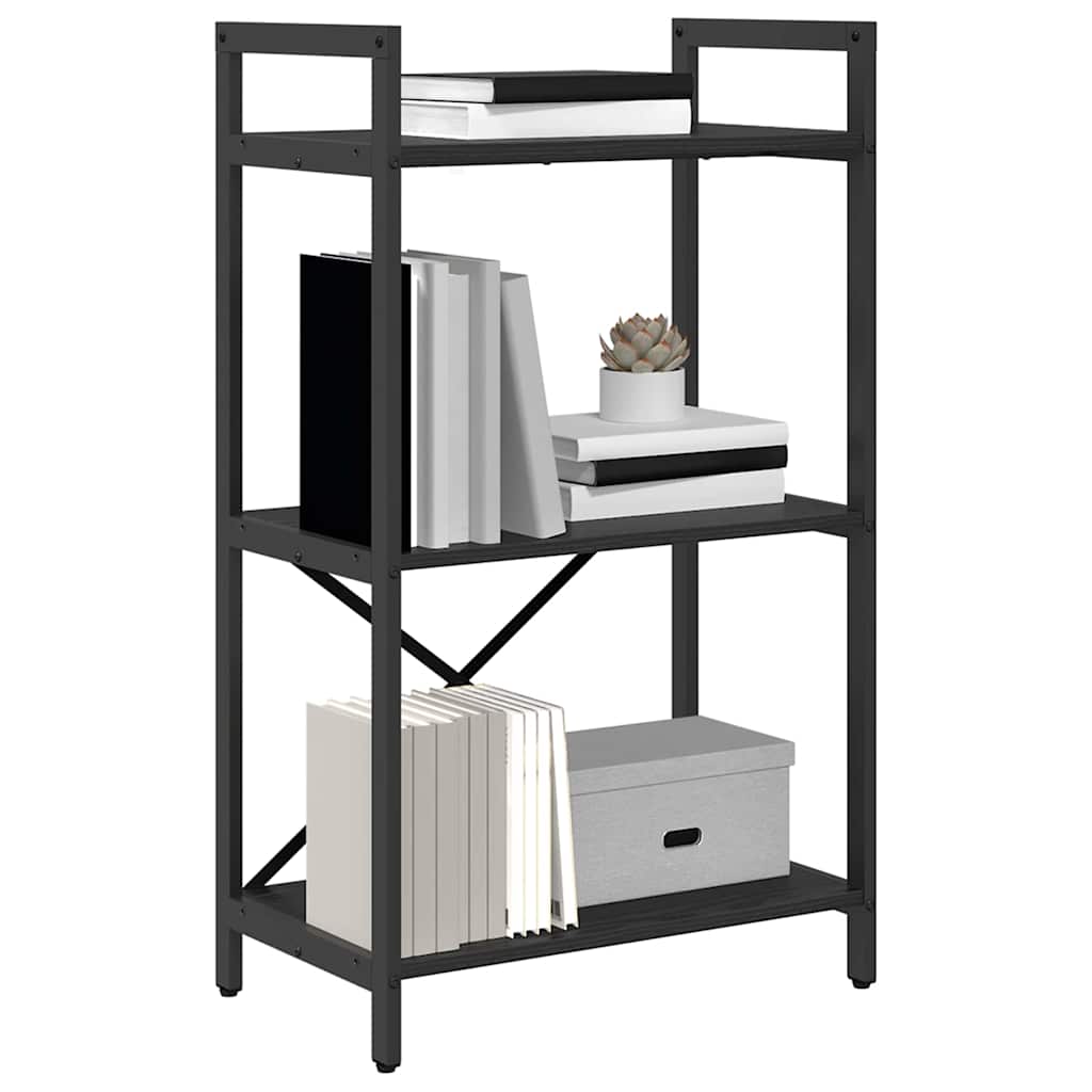 Étagère 3 niveaux 56 x 34 x 96 cm Bois d'ingénierie Chêne noir - XIOS
