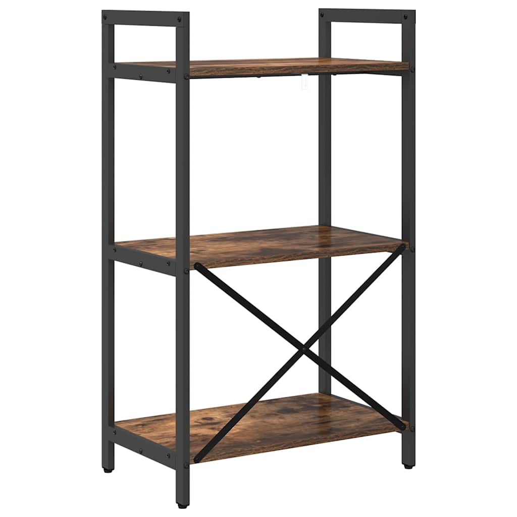 Étagère 3 niveaux 56 x 34 x 96 cm Bois d'ingénierie Chêne fumé - XIOS