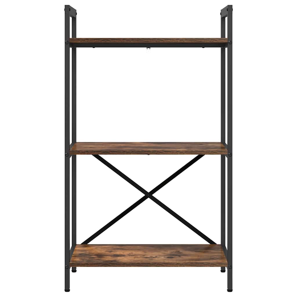 Étagère 3 niveaux 56 x 34 x 96 cm Bois d'ingénierie Chêne fumé - XIOS