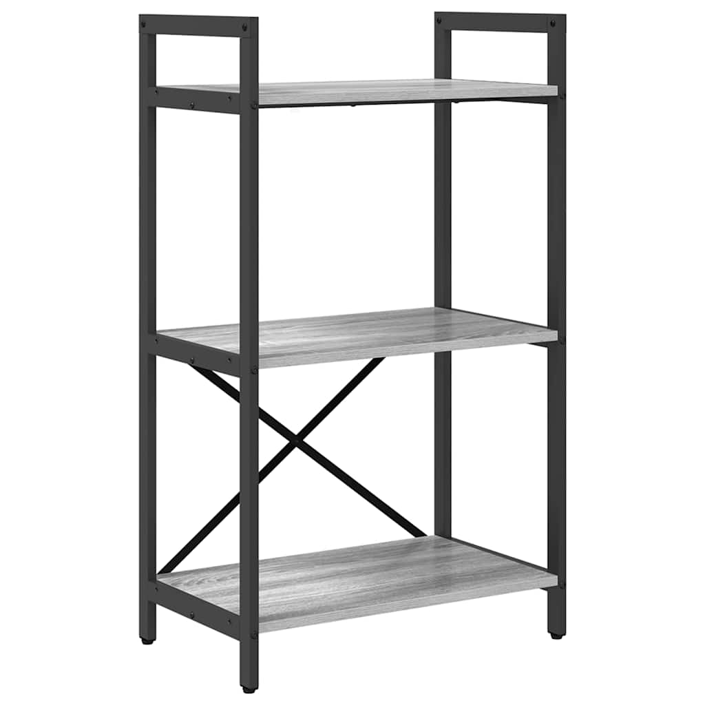 Étagère 3 niveaux 56 x 34 x 96 cm Bois d'ingénierie Gris Sonoma - XIOS