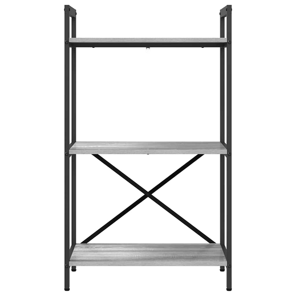 Étagère 3 niveaux 56 x 34 x 96 cm Bois d'ingénierie Gris Sonoma - XIOS