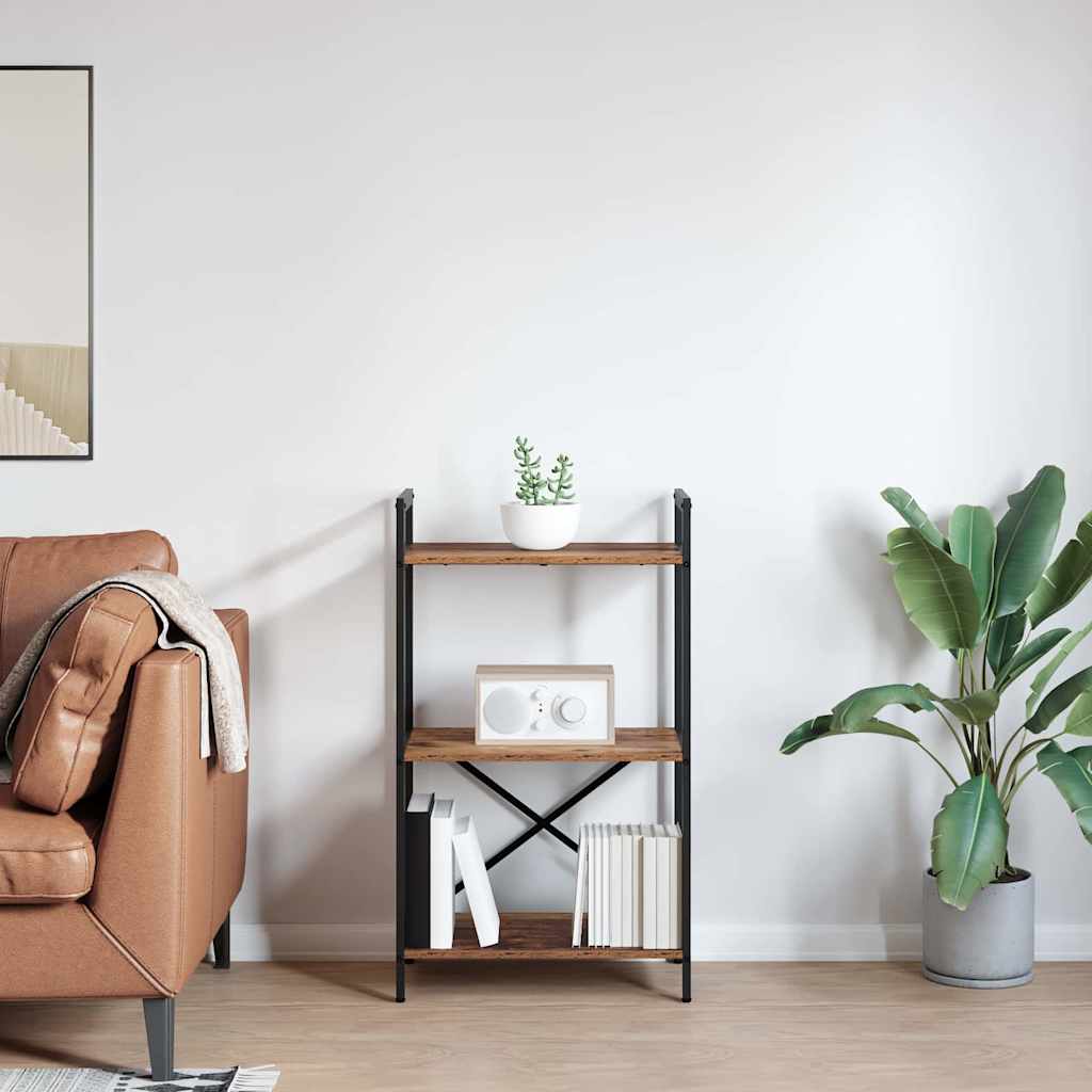 Étagère 3 niveaux 56 x 34 x 96 cm Bois d'ingénierie Bois Ancien - XIOS