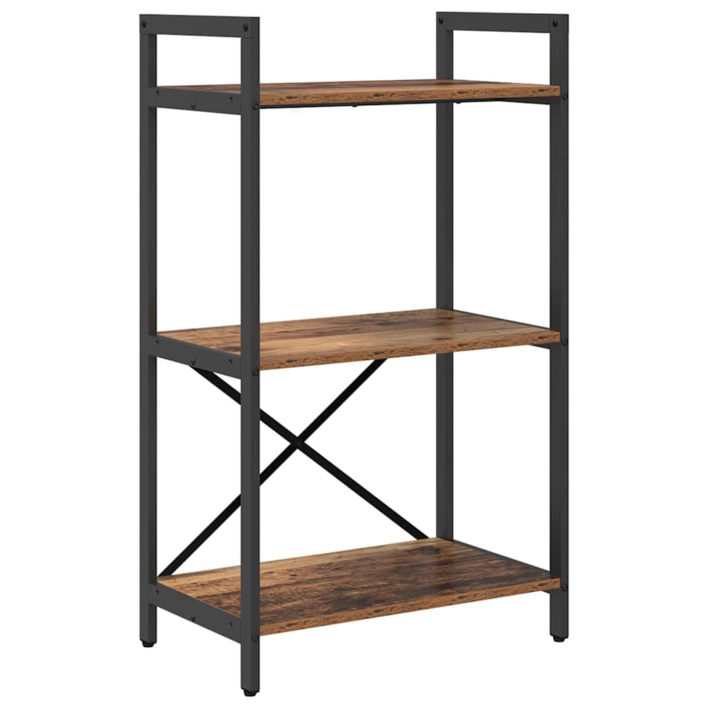 Étagère 3 niveaux 56 x 34 x 96 cm Bois d'ingénierie Bois Ancien - XIOS