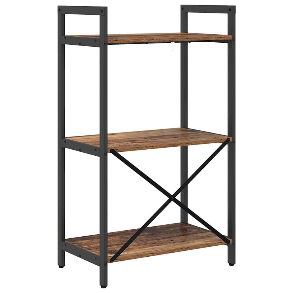 Étagère 3 niveaux 56 x 34 x 96 cm Bois d'ingénierie Bois Ancien - XIOS