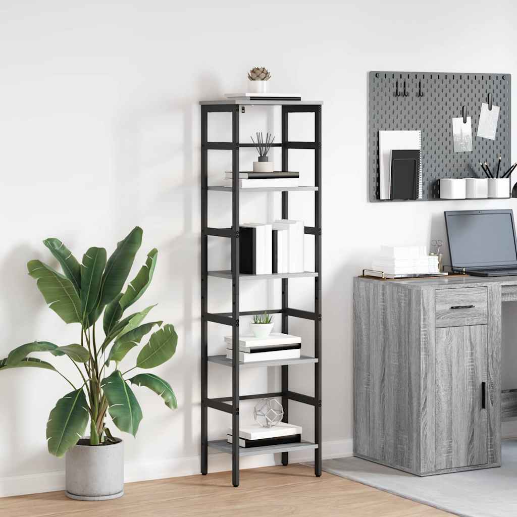 Étagère Gris Sonoma 40 x 29,5 x 149 cm Bois d'ingénierie - XIOS