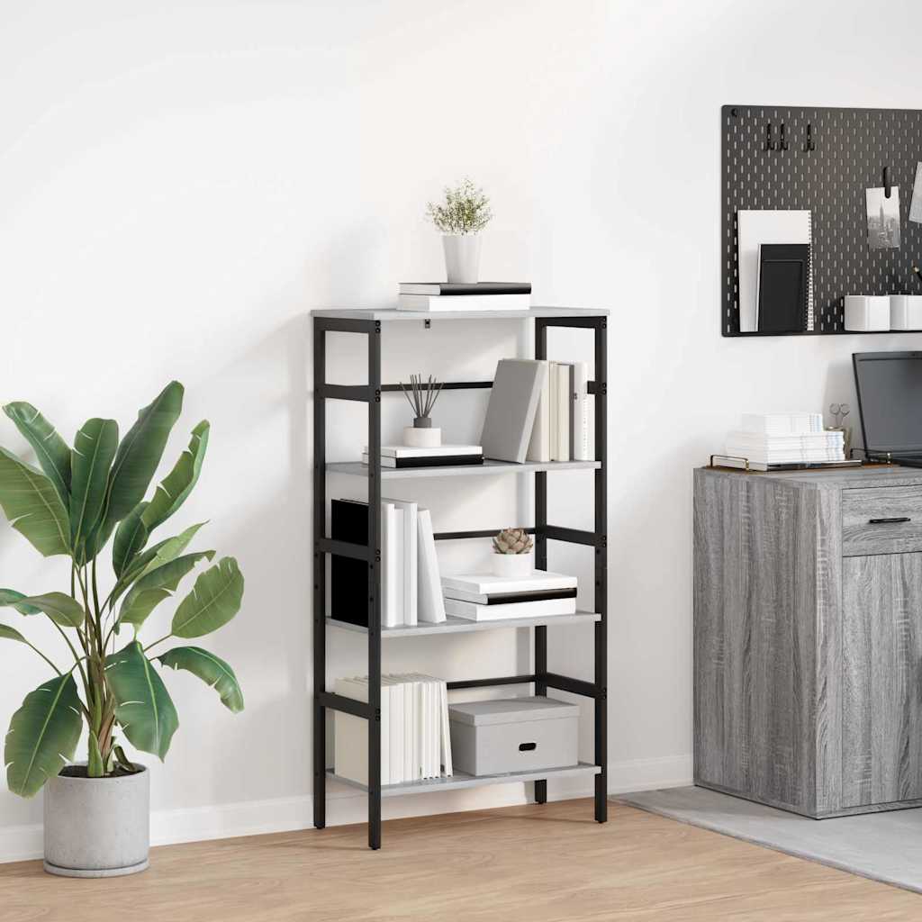 Étagère Gris Sonoma 60 x 29,5 x 115 cm Bois d'ingénierie - XIOS