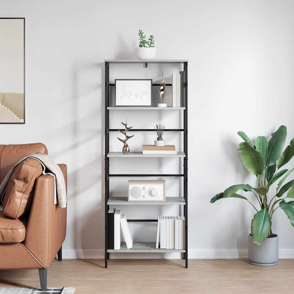 Étagère Gris Sonoma 60 x 29,5 x 149 cm Bois d'ingénierie - XIOS