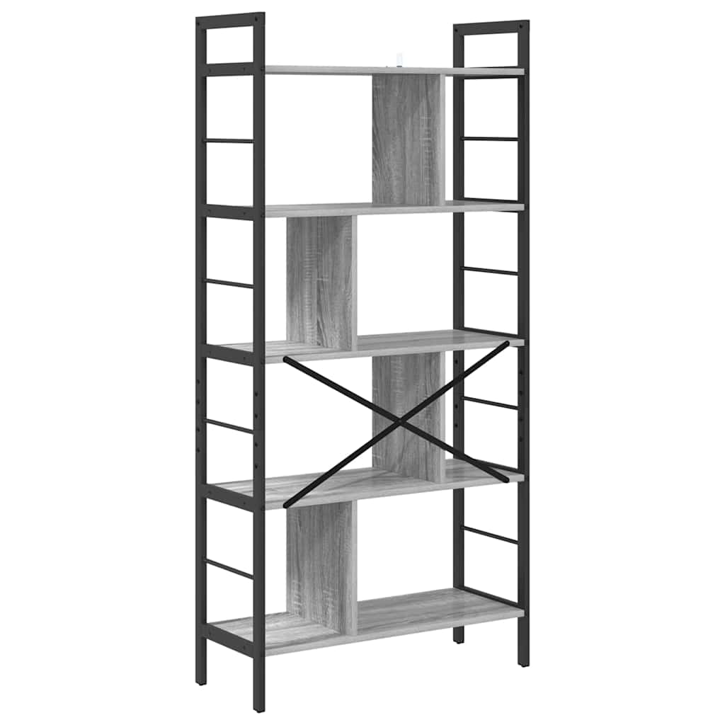Étagère Gris Sonoma 75 x 30 x 156 cm Bois d'ingénierie - XIOS