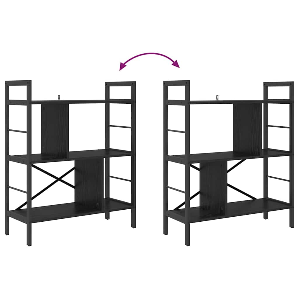 Étagère Chêne noir 75 x 30 x 91 cm Bois d'ingénierie - XIOS