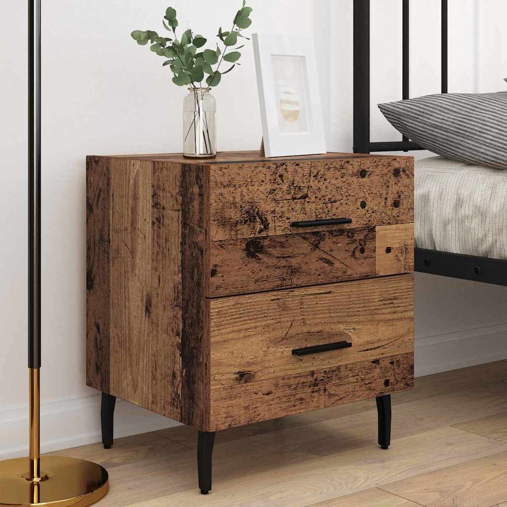 Cabinet de chevet 2 pcs Bois ancien 40 x 35 x 47,5 cm - XIOS