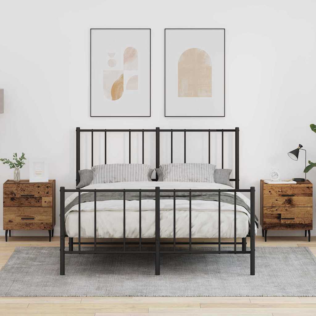 Cabinet de chevet 2 pcs Bois ancien 40 x 35 x 47,5 cm