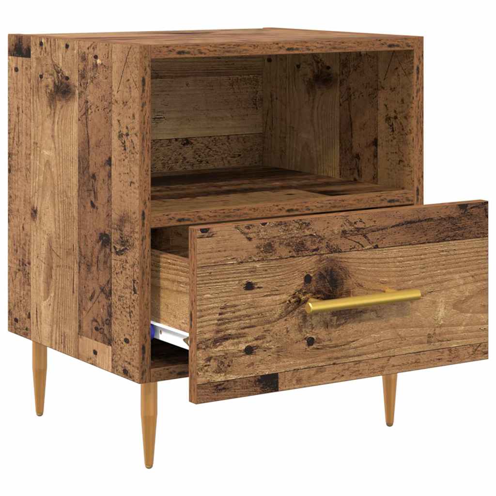 Table de chevet avec tiroir 2 pcs Bois ancien 40 x 35 x 47,5 cm - XIOS