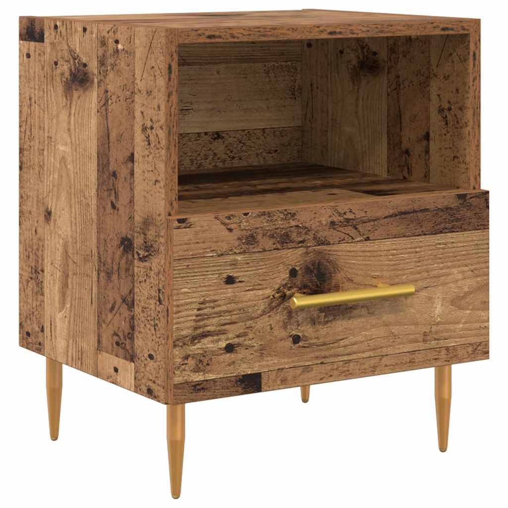 Table de chevet avec tiroir 2 pcs Bois ancien 40 x 35 x 47,5 cm - XIOS