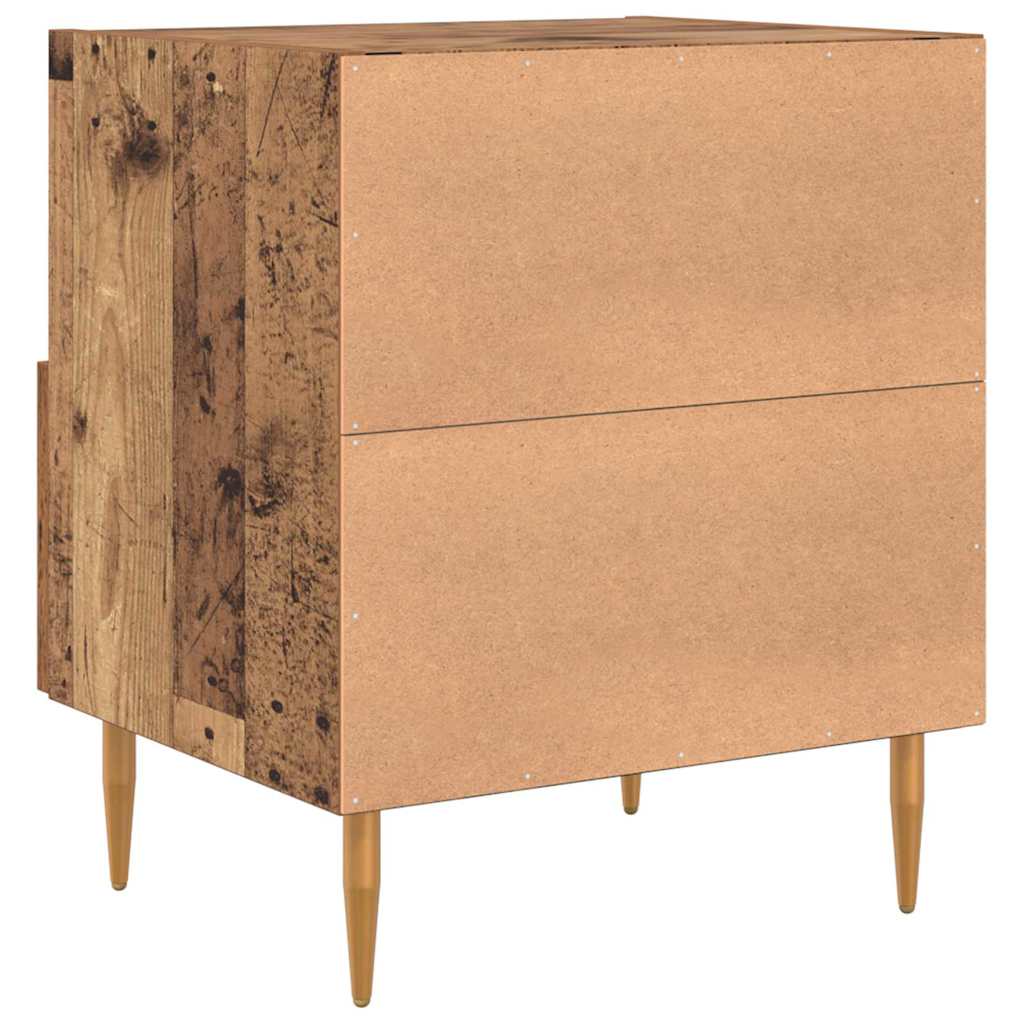 Table de chevet avec tiroir 2 pcs Bois ancien 40 x 35 x 47,5 cm - XIOS