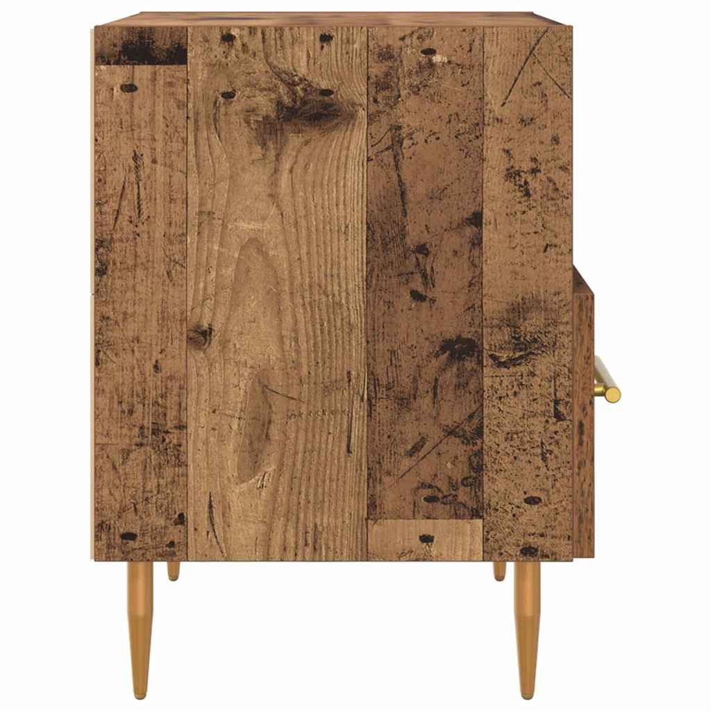 Table de chevet avec tiroir 2 pcs Bois ancien 40 x 35 x 47,5 cm - XIOS
