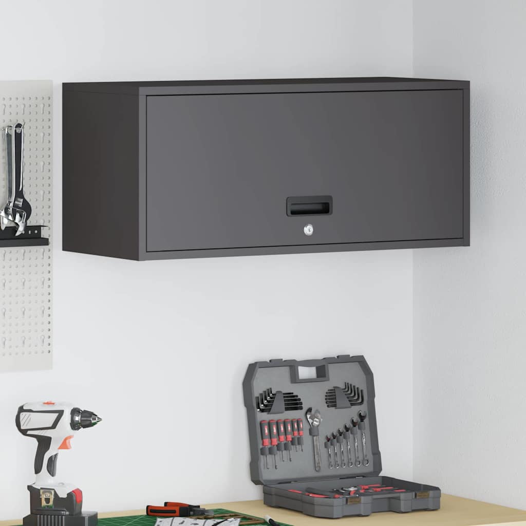 Armoire murale pour garage Noir 80 x 33 x 35 cm - XIOS