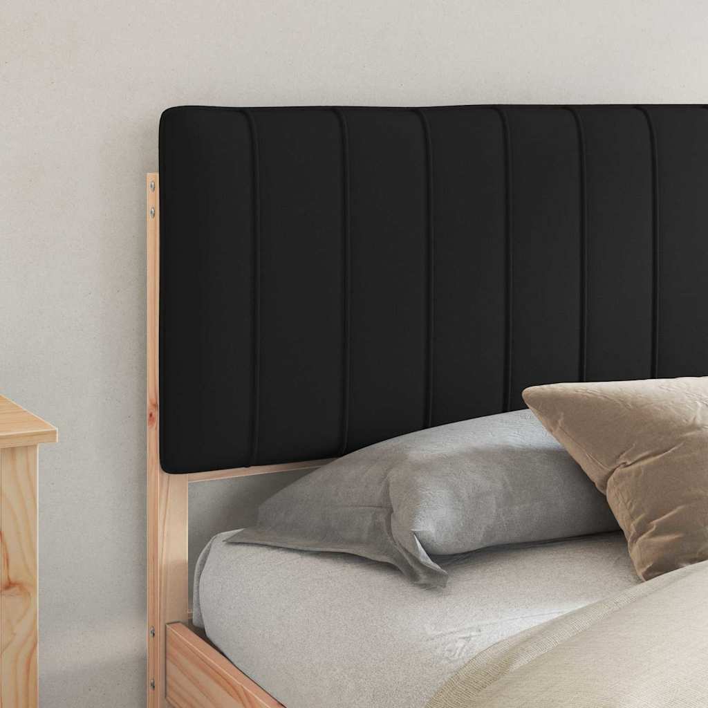 Cadre de lit avec tête de lit rembourrée Noir 180 x 200 cm - XIOS