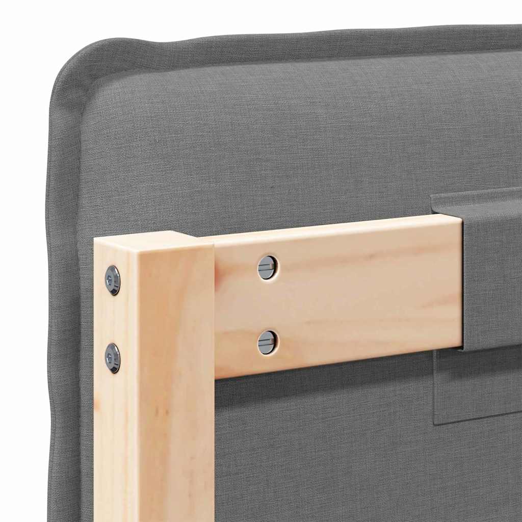 Tête de lit capitonnée Gris Naturel et Clair 200 cm Pin massif - XIOS