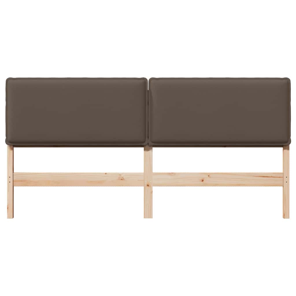 Tête de lit capitonnée Gris Naturel et Clair 200 cm Pin massif - XIOS