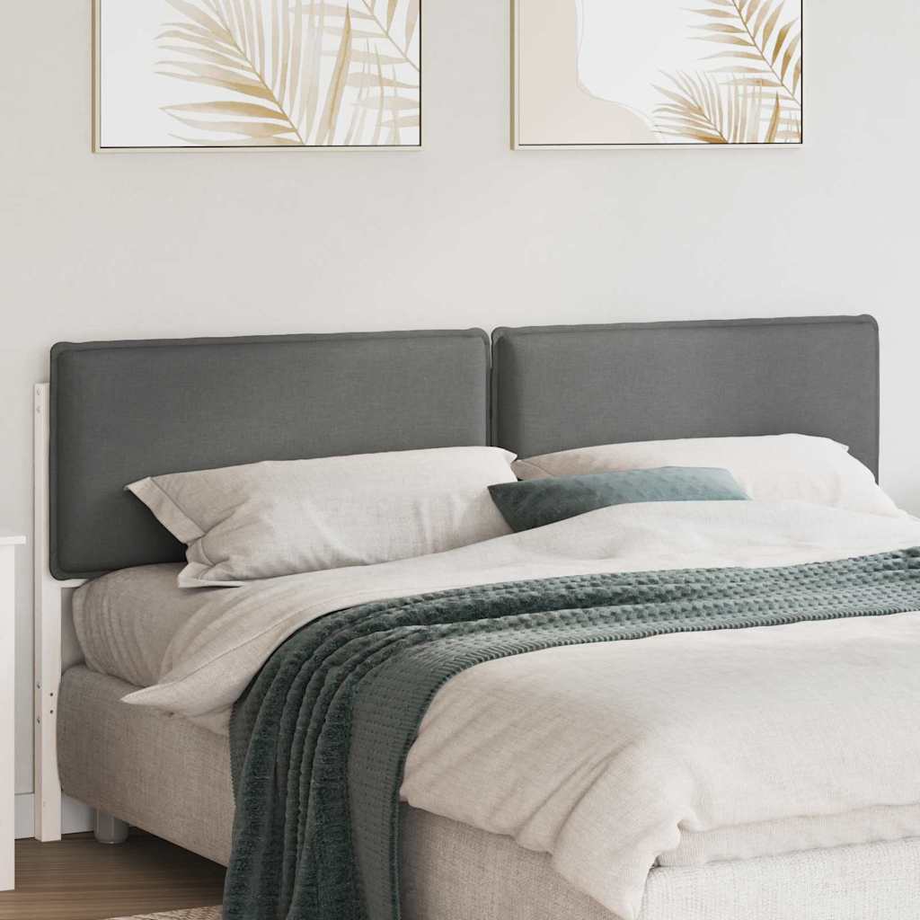 Tête de lit capitonnée Blanc et gris clair 200 cm Pin massif - XIOS
