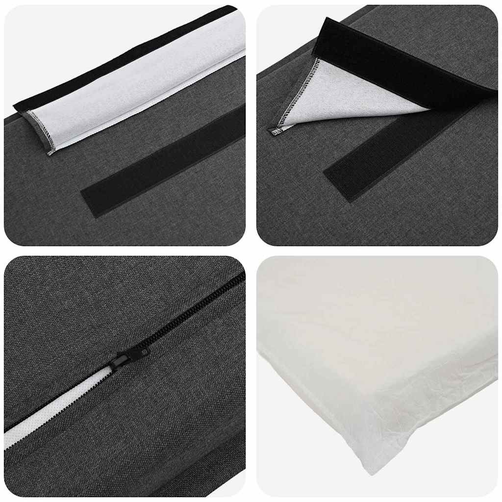 Tête de lit capitonnée Gris Naturel et Foncé 180 cm Pin massif - XIOS