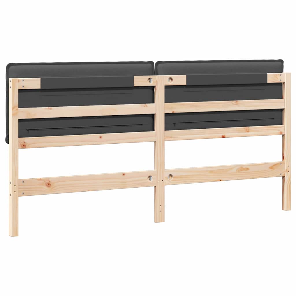 Tête de lit capitonnée Gris Naturel et Foncé 180 cm Pin massif - XIOS