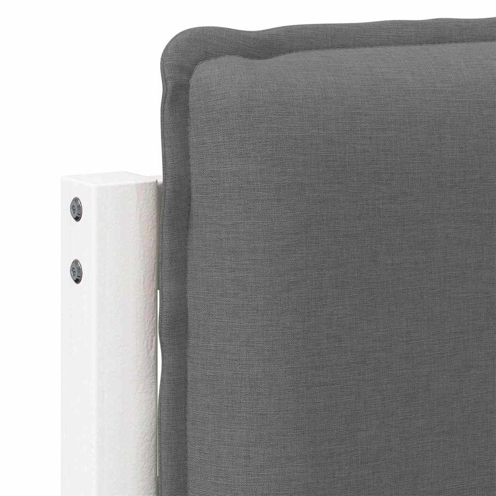 Tête de lit capitonnée Blanc et gris clair 160 cm Pin massif - XIOS