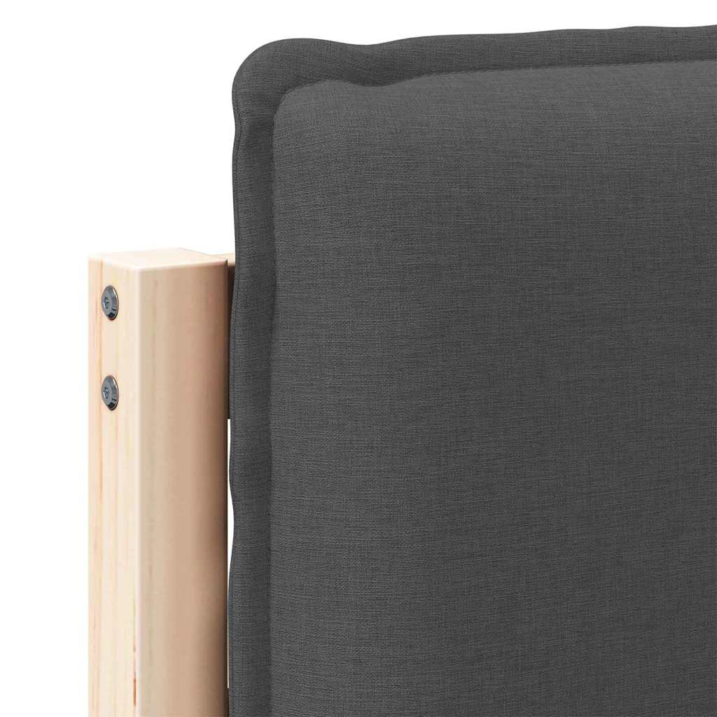 Tête de lit capitonnée Gris Naturel et Foncé 150 cm Pin massif - XIOS