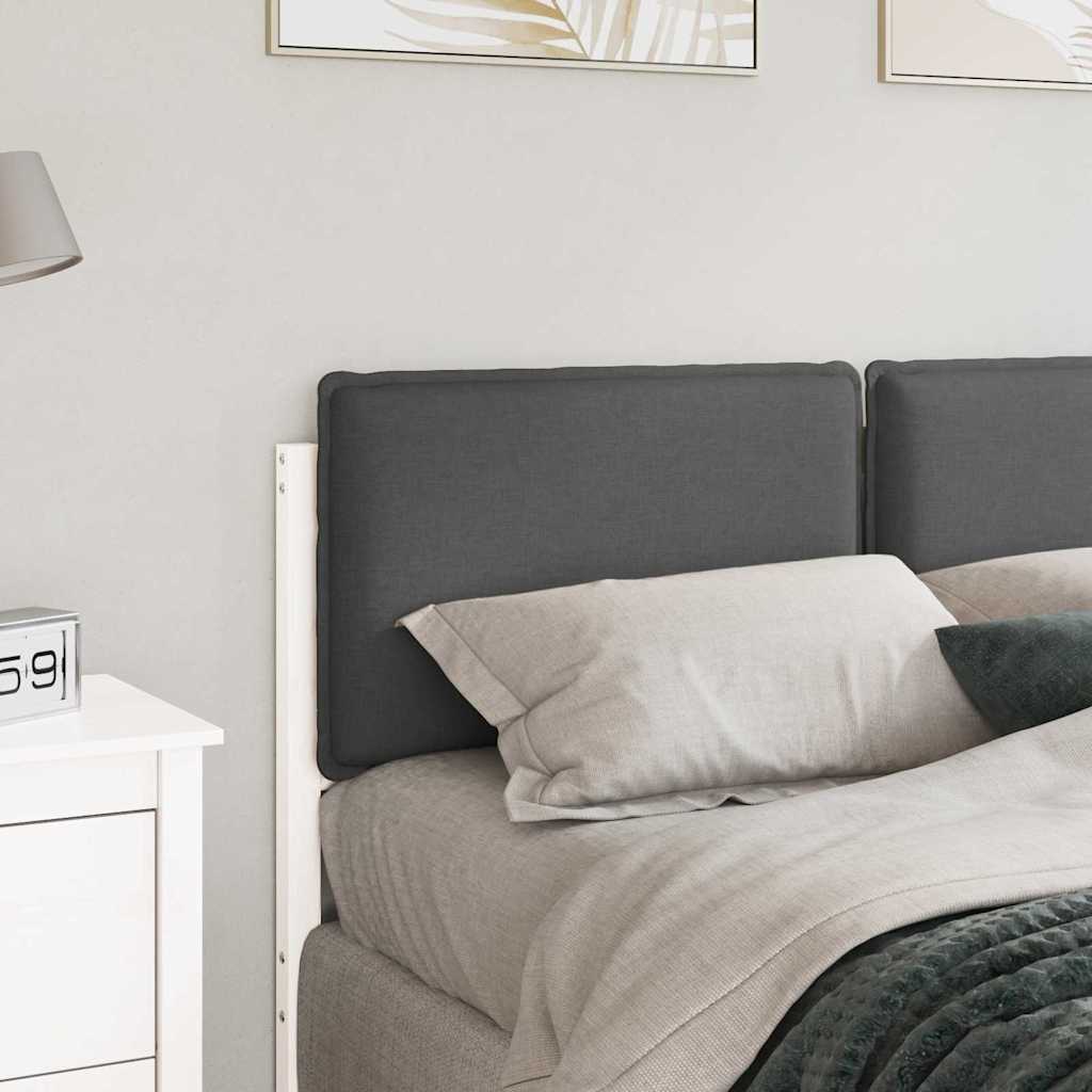 Tête de lit capitonnée Blanc et gris clair 150 cm Pin massif - XIOS