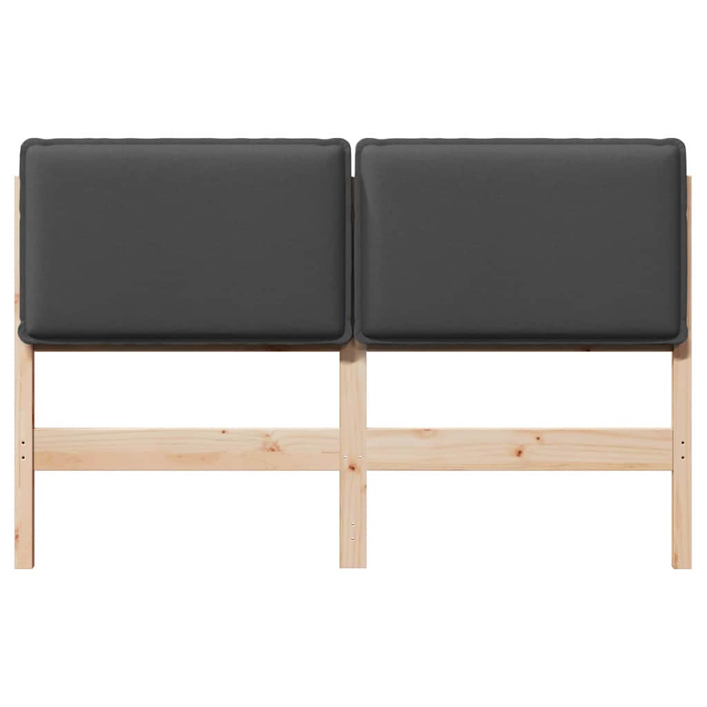 Tête de lit capitonnée Gris Naturel et Foncé 135 cm Pin massif - XIOS