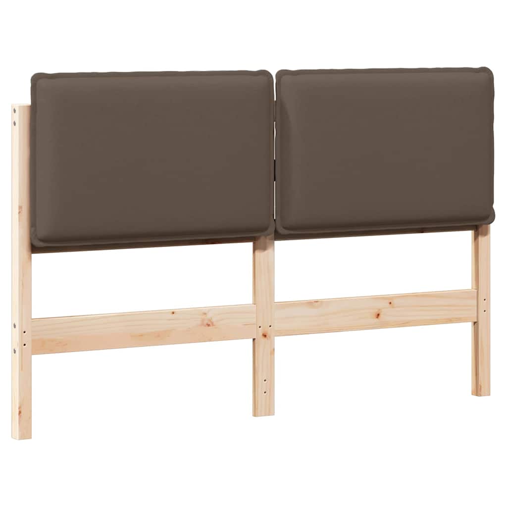 Tête de lit capitonnée Gris Naturel et Clair 135 cm Pin massif - XIOS