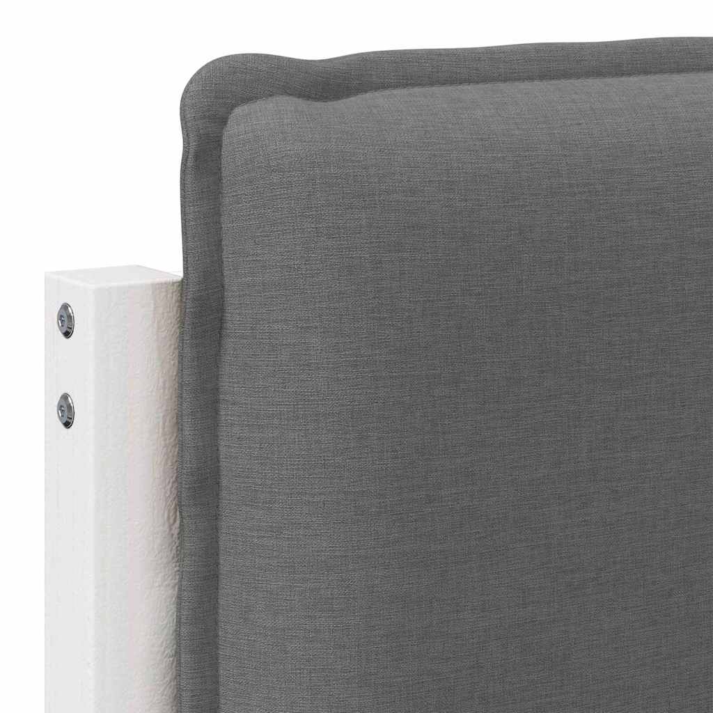 Tête de lit capitonnée Blanc et gris clair 100 cm Pin massif - XIOS