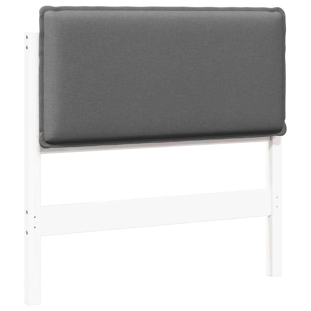Tête de lit capitonnée Blanc et gris clair 100 cm Pin massif - XIOS