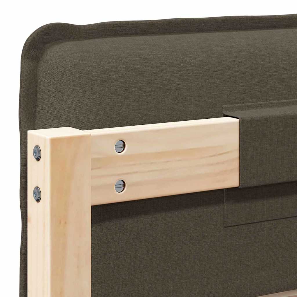 Tête de lit capitonnée Gris Naturel et Clair 90 cm Pin massif - XIOS