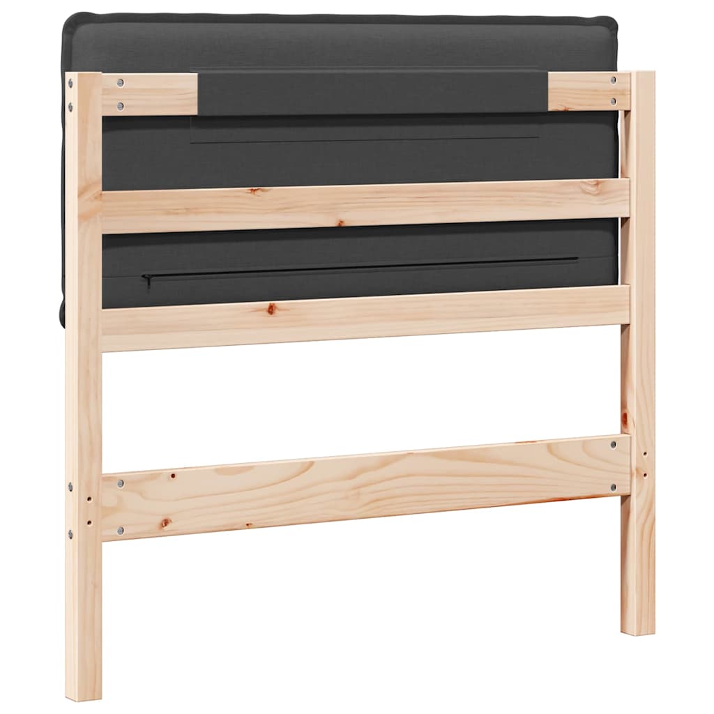 Tête de lit capitonnée Gris Naturel et Foncé 80 cm Pin massif - XIOS