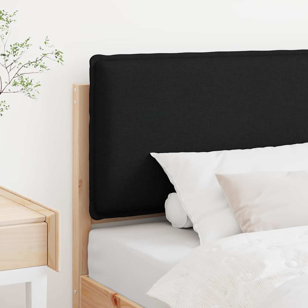 Tête de lit capitonnée Naturel et Noir 80 cm Pin massif - XIOS