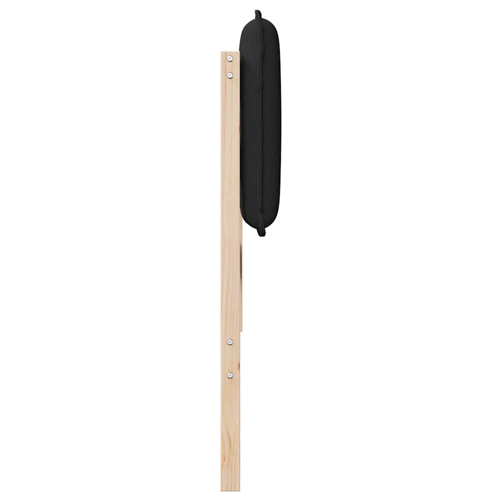 Tête de lit capitonnée Naturel et Noir 80 cm Pin massif - XIOS
