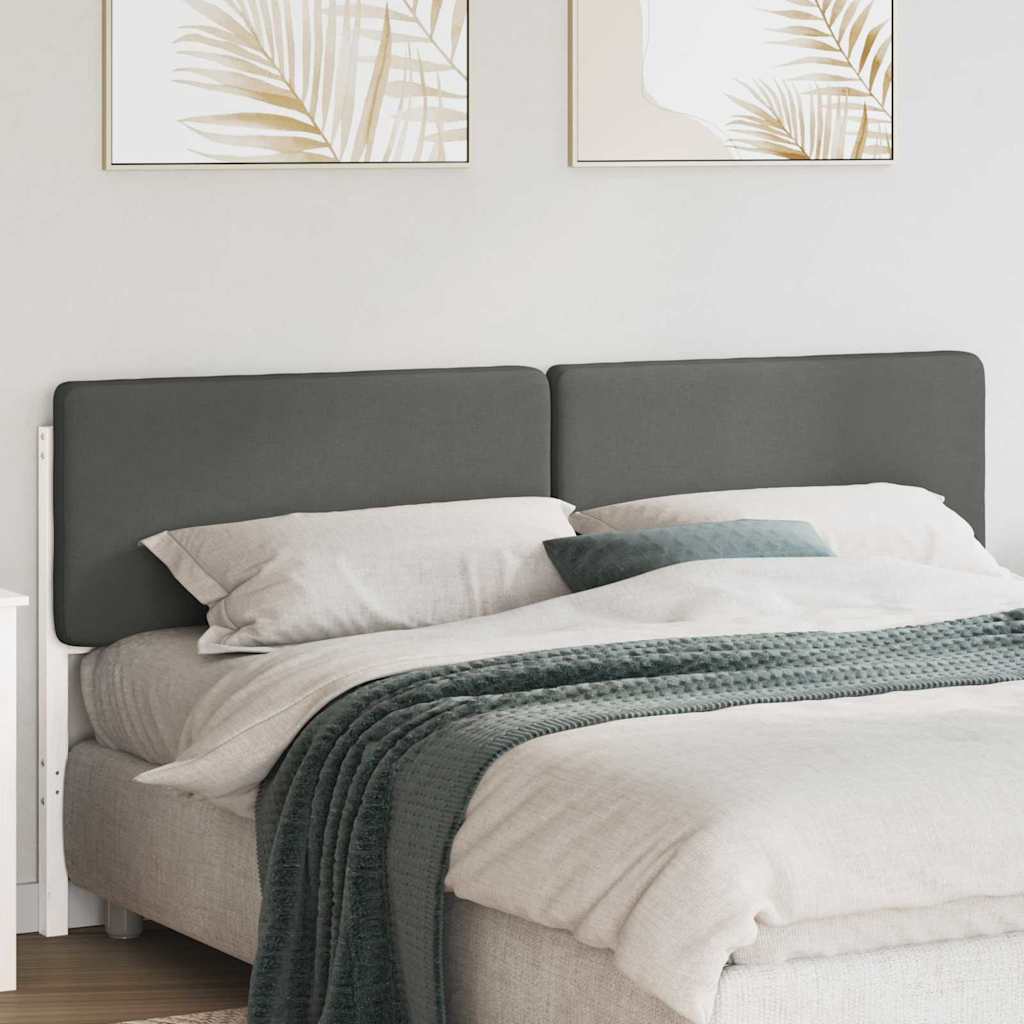 Tête de lit capitonnée Blanc et gris clair 200 cm Pin massif - XIOS