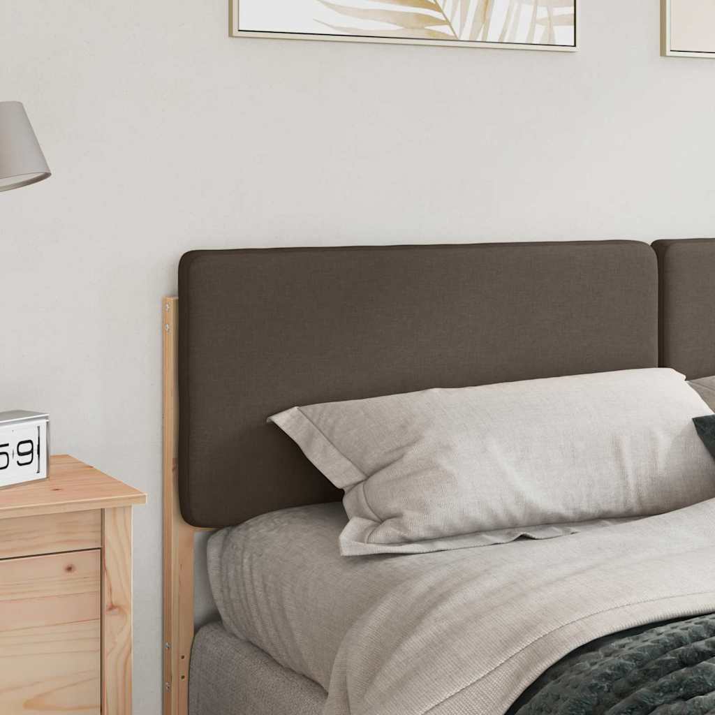 Tête de lit capitonnée Marron et Taupe 180 cm Pin massif - XIOS