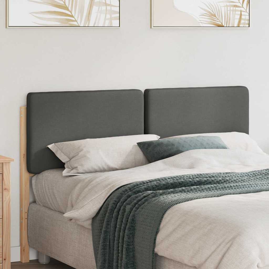 Tête de lit capitonnée Marron et gris clair 160 cm Pin massif - XIOS