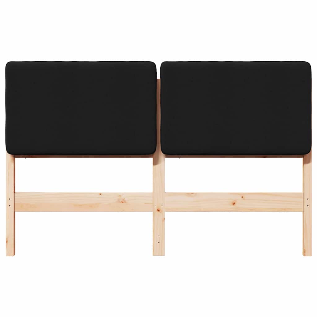 Tête de lit capitonnée Marron et Noir 160 cm Pin massif - XIOS