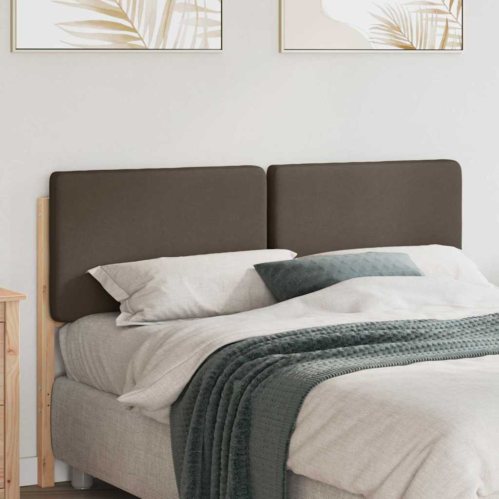 Tête de lit capitonnée Marron et Taupe 160 cm Pin massif - XIOS