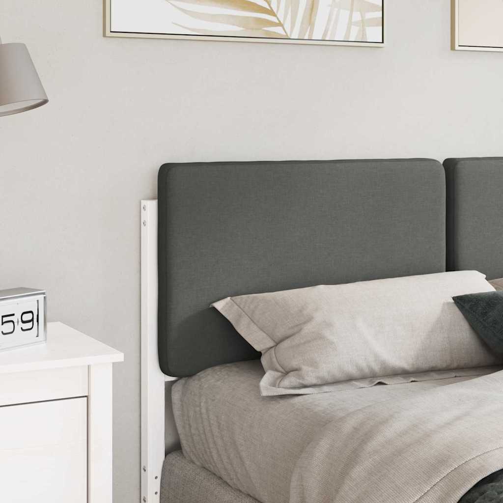 Tête de lit capitonnée Blanc et gris clair 160 cm Pin massif - XIOS