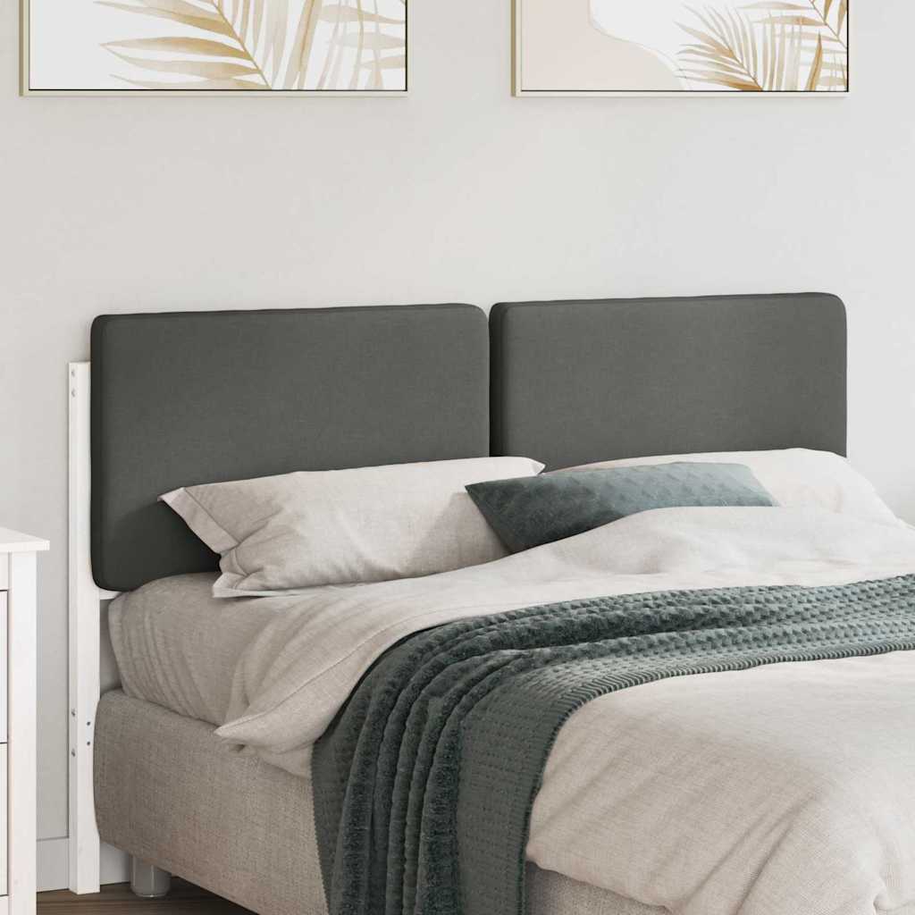 Tête de lit capitonnée Blanc et gris clair 160 cm Pin massif - XIOS