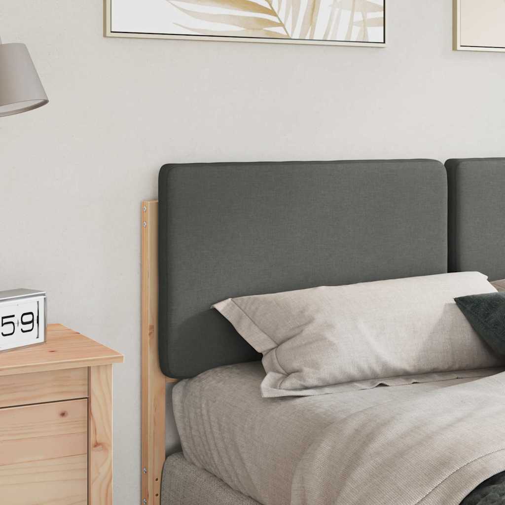 Tête de lit capitonnée Marron et gris clair 150 cm Pin massif - XIOS