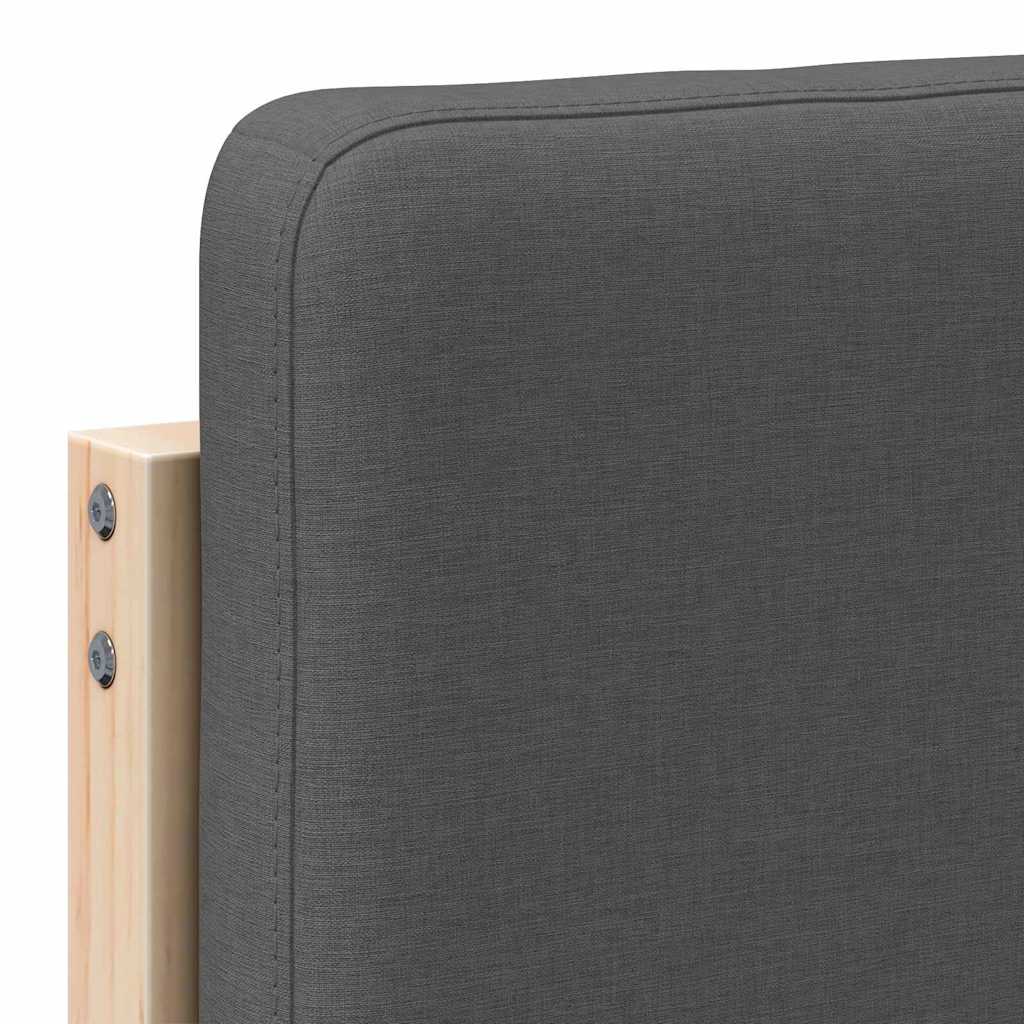 Tête de lit capitonnée Brun et gris foncé 150 cm Pin massif - XIOS
