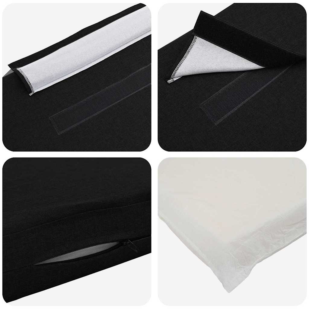 Tête de lit capitonnée Marron et Noir 135 cm Pin massif - XIOS